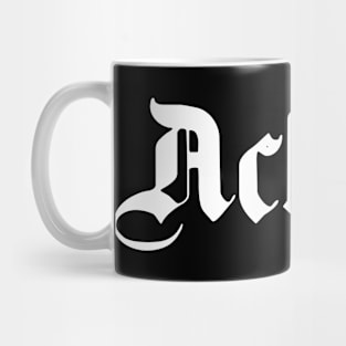 Achern written with gothic font Mug